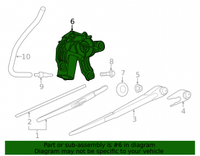 Windscreen wiper linkage with motor rear Mini Cooper Countryman R60 10-16 broken mount