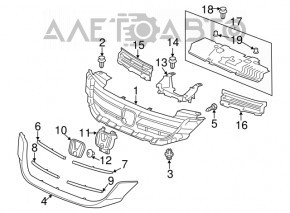 Honda Accord 13-15 chrome grille trim