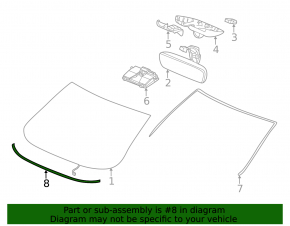 Lower windshield seal for Acura RDX 19-25 (without advance package)