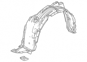 Front left mudguard Honda CRV 23- plastic