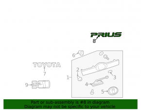 Toyota Prius 2009 PRIUS emblem on the trunk door