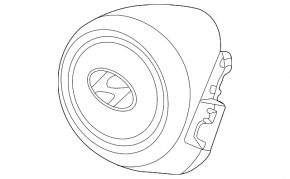 Airbag in the steering wheel, driver's side, Hyundai Tucson 25-26, black