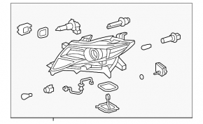 Right front headlight for Toyota Venza 09-12 pre-rest, xenon