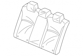 Civic X FC 16-21 4D Rear Seat Upholstery, Beige, Dry Cleanable