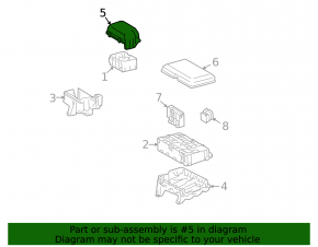 Toyota Sequoia 08- right underhood fuse box cover