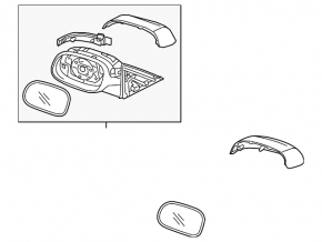 Side mirror right assembly Kia Soul 14-19 turn signal