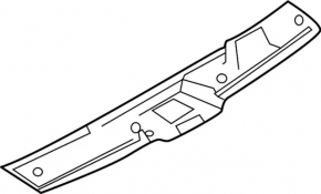 Lower Trunk Door Trim Infiniti QX50 19-25 for Button, Black