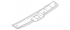 Lower Trunk Door Trim Infiniti QX50 19-25 for Button, Black