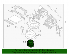 Heater Fan Motor Kia Niro 23-