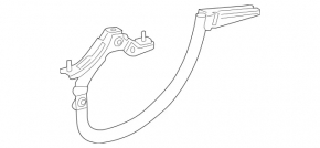 Left trunk lid hinge for Mercedes A-class V177 19-22