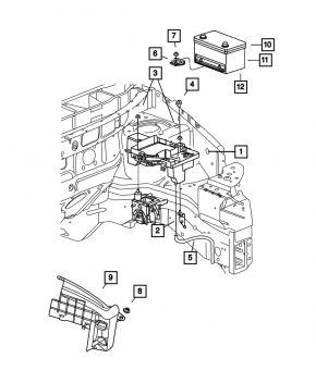 AKB 12v DODGE GRAND CARAVAN 11-20 63Ah 700A Euro +-Direct EXIDE