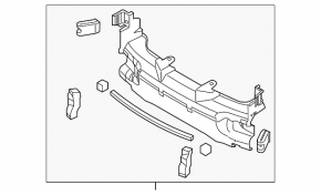 Lower radiator deflector for Mazda 3 14-16 BM prerest