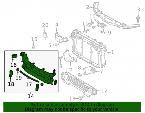 Lower radiator deflector Mazda 3 14-16 BM dorest