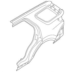 Quarter wing rear left Ford Explorer 11-19 white, pokes