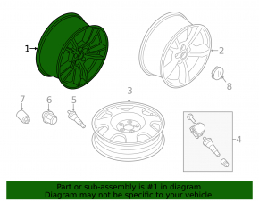 Wheel disk R18 Ford Mustang mk6 15-17 type 1