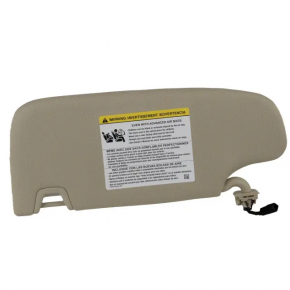 Right visor Ford Edge 15 - beige, without hook, dry cleanable