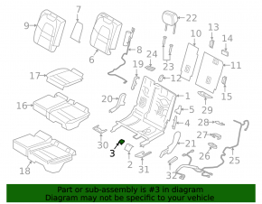 Porsche Cayenne 19-26 Rear Row Isofix Cap Black