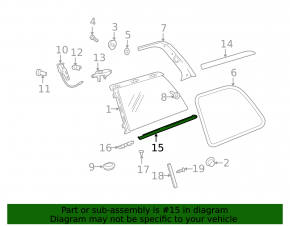 Side window trim lower rear left Mercedes X164 GL