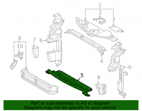 Lower radiator deflector Toyota Sienna 21-25