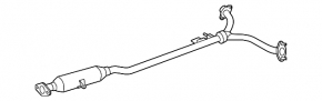 Exhaust line middle section Toyota Avalon 13-17 3.5