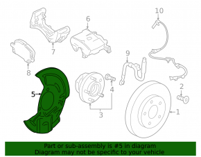 Brake Disc Cover Front Left Chevrolet Malibu 16-23