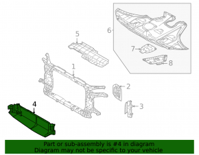 Lower radiator deflector Hyundai Tucson 22-25 1.6T HEV
