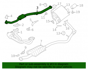 Exhaust manifold with catalytic converter Subaru Forester 14-16 SJ 2.5 complete with receiving pipe