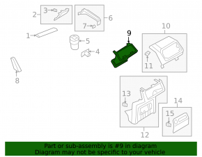 Audi E-Tron 19-23 center console air vent