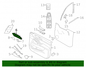 Inner front left door handle BMW X7 G07 19-25