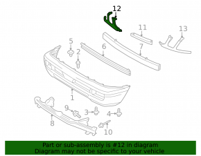 Right front bumper molding for Lexus LX 03-07 under the headlight