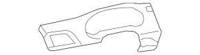 Front panel trim with air duct deflector left Toyota Sienna 11-14 beige, scratches