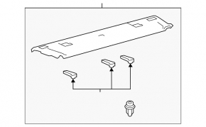 Rear shelf Lexus ES300h ES350 13-18 black for curtain and speakers Mark Levinson