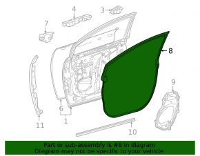 Front right door seal Toyota Sienna 21-25