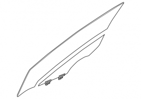 Front right door glass Nissan Murano 25-26