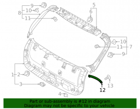 Inner trunk door handle Kia Niro 23- black