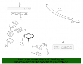 Kia Forte 4d 14-18 Trunk Lid Emblem