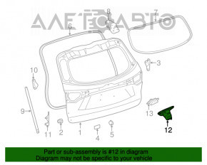 Rear view camera Toyota Highlander 14-16 without parking sensors