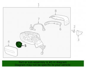 Kia EV6 22-24 right side mirror motor