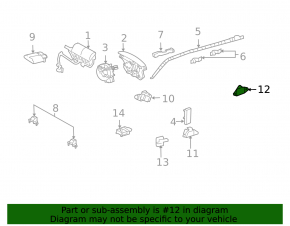 Rear left airbag sensor for Lexus GX470 03-09
