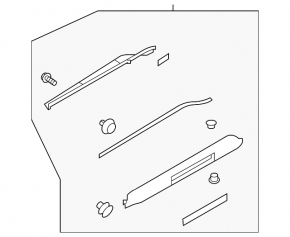 Lower rear left door trim for Subaru Outback 2022-2025 Wilderness