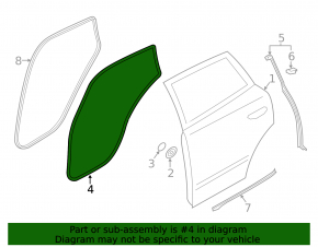 Door seal rear left Porsche Macan 15-
