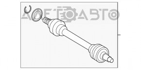 Drive axle rear right Mercedes GLC 16-22 RWD