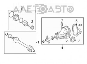 Drive axle rear right Mercedes GLC 16-22 RWD