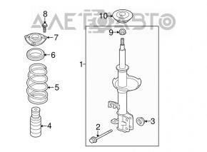 Front right shock absorber Nissan Versa 1.8 10-12