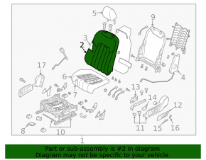 Rear row of seats, lower part of Mazda 6 19-21, black leather, heated