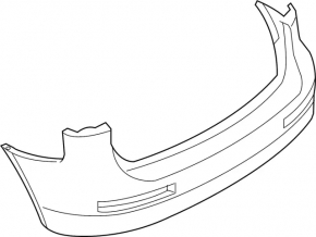 Bare rear bumper for the Infiniti QX50 2016-2017