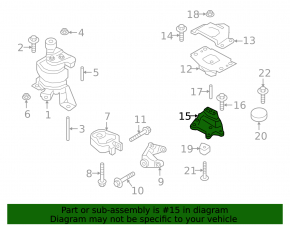 Left engine mount bracket Ford Edge 19- 2.0T