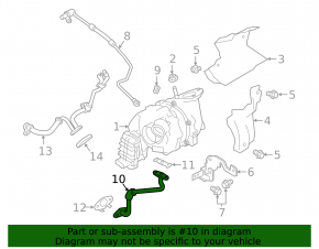 Land Rover Discovery 17-20 turbine cooling pipe return 3.0d