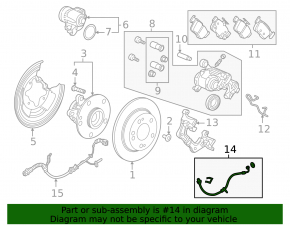 Rear left brake hose for Honda Civic XI FE/FL 22-24