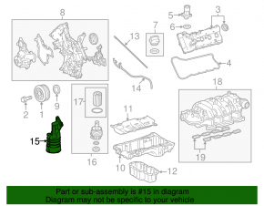 Oil filter housing Toyota Sequoia 08-16 under oil radiator